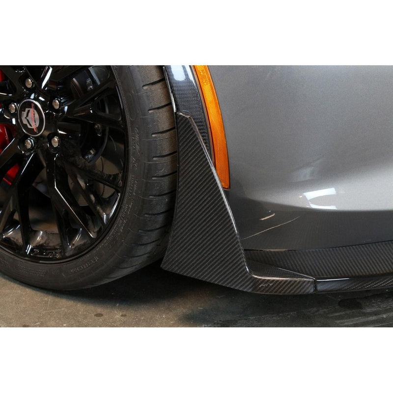 Chevrolet Corvette C7 Front Bumper Canards and Spats 2014 - 2019