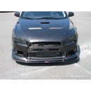 Mitsubishi Evolution X with OEM lip Front Wind Splitter 2008-2016