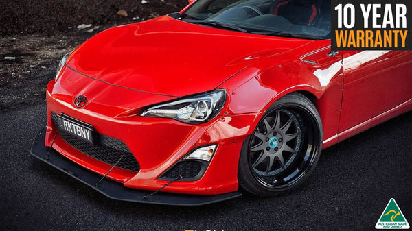 Toyota 86 Front Lip Splitter (Rocket Bunny) with 4 Support Rods