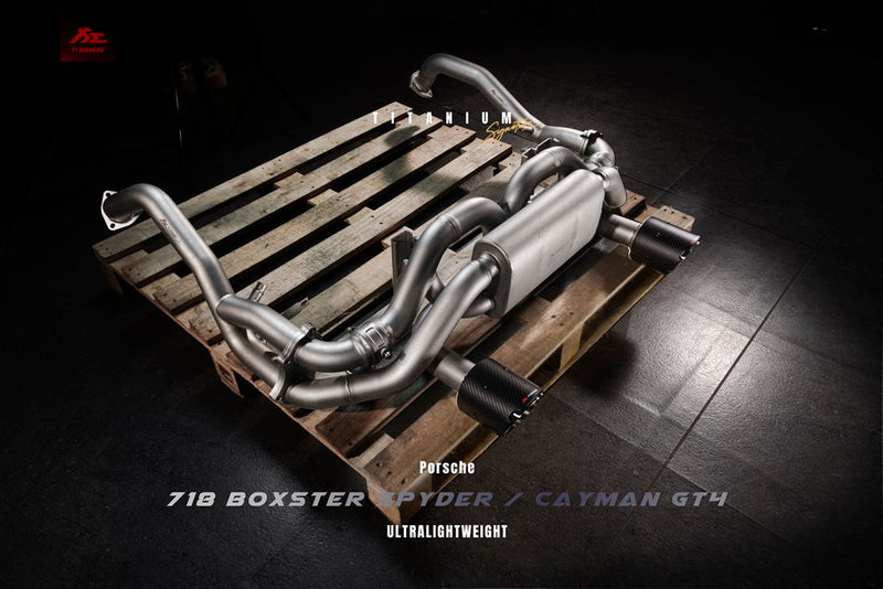 Valvetronic Exhaust System for Porsche Cayman GT4 / Boxster Spyder 718 Titanium Signature Series After Feb 20