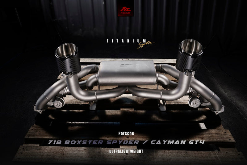 Valvetronic Exhaust System for Porsche Caym GT4 / Boxster Spyder 718 Titanium Signature Series Pre Feb 20