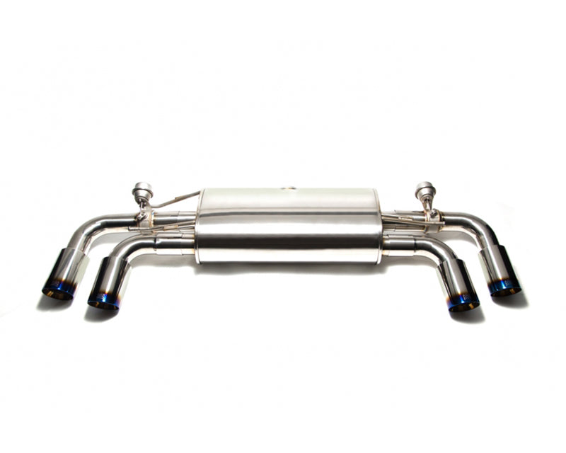 ARMYTRIX Stainless Steel Valvetronic Catback Exhaust System Quad Matte Black Tips Audi TT | TTS Quattro MK2 8J 07-14