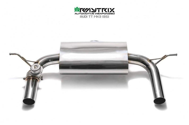 ARMYTRIX Stainless Steel Valvetronic Catback Exhaust System Dual Matte Black Tips Audi TT MK3 8S 15-20