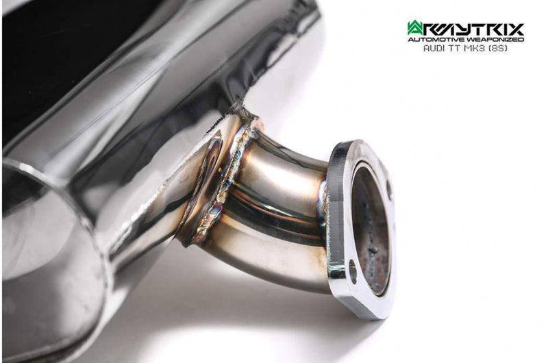 ARMYTRIX Stainless Steel Valvetronic Catback Exhaust System Dual Chrome Silver Tips Audi TT MK3 8S 15-20