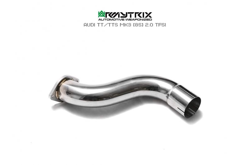 ARMYTRIX Stainless Steel Valvetronic Catback Exhaust System Quad Matte Black Tips Audi TTS Quattro MK3 8S 2.0 TFSI 15-20