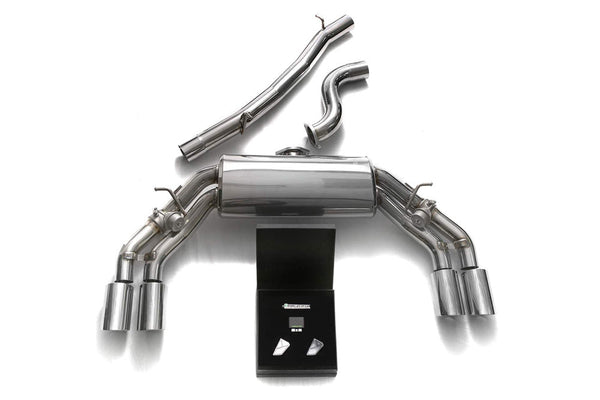 ARMYTRIX Stainless Steel Valvetronic Catback Exhaust System Quad Chrome Tips Audi TTS Quattro MK3 8S 2.0 TFSI 15-20