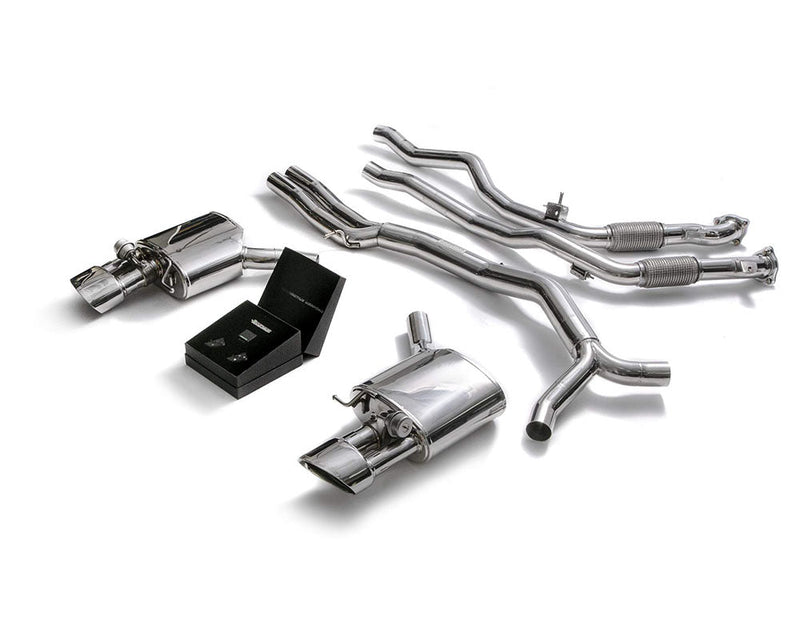 ARMYTRIX Stainless Steel Valvetronic Catback Exhaust System Dual Chrome Silver Tips Audi RS4 B9 | RS5 B9 2.9 V6 Turbo 17-20