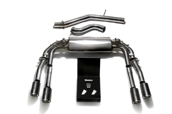 ARMYTRIX Stainless Steel Valvetronic Catback Exhaust System Quad Carbon Tips Audi S3 8V Sedan 2.0 Turbo 13-20