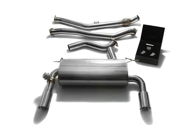 ARMYTRIX Stainless Steel Valvetronic Catback Exhaust System Dual Chrome Silver Tips BMW 335i GT F34 13-15