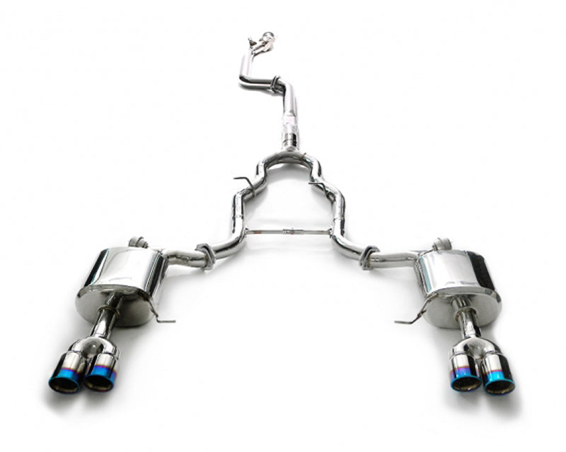 ARMYTRIX Stainless Steel Valvetronic Catback Exhaust System Quad Blue Coated Tips BMW 535i F10 RWD 11-19