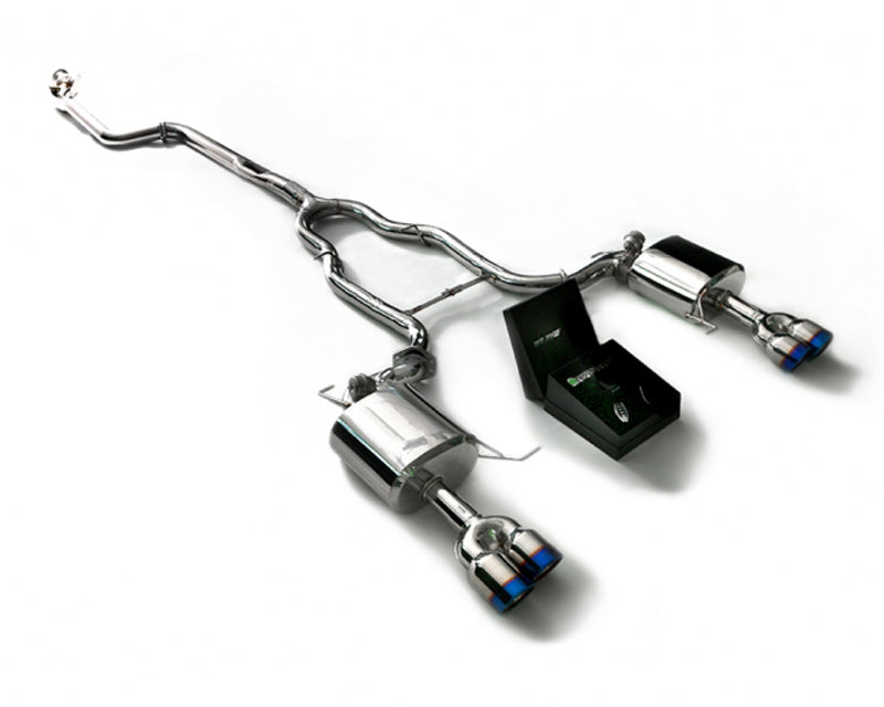 ARMYTRIX Stainless Steel Valvetronic Catback Exhaust System Dual Blue Coated Tips BMW 535i F10 RWD 11-19