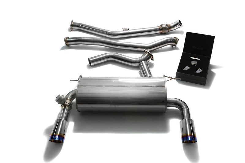 ARMYTRIX Stainless Steel Valvetronic Catback Exhaust Dual Blue Chrome BMW 335i | 435i F3x 12-15