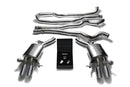 ARMYTRIX Stainless Steel Valvetronic Catback Exhaust System Quad Chrome Silver Tips BMW M5 F10 11-17