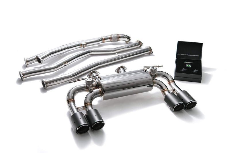 ARMYTRIX Stainless Steel Valvetronic Catback Exhaust System Quad Carbon Tips BMW M2 F87 16-20