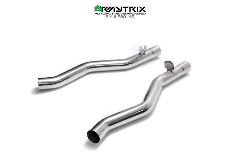 ARMYTRIX Stainless Steel Valvetronic Catback Exhaust Quad Chrome Silver Tips BMW M5 F90 18-20