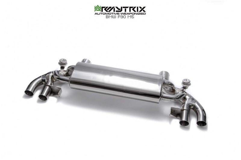 ARMYTRIX Stainless Steel Valvetronic Catback Exhaust Quad Chrome Silver Tips BMW M5 F90 18-20