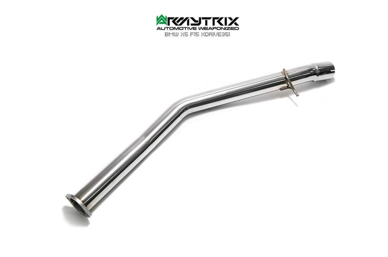 ARMYTRIX Stainless Steel Valvetronic Catback Exhaust System Quad Chrome Silver Tips BMW X5 xDrive 35i F15 14-19