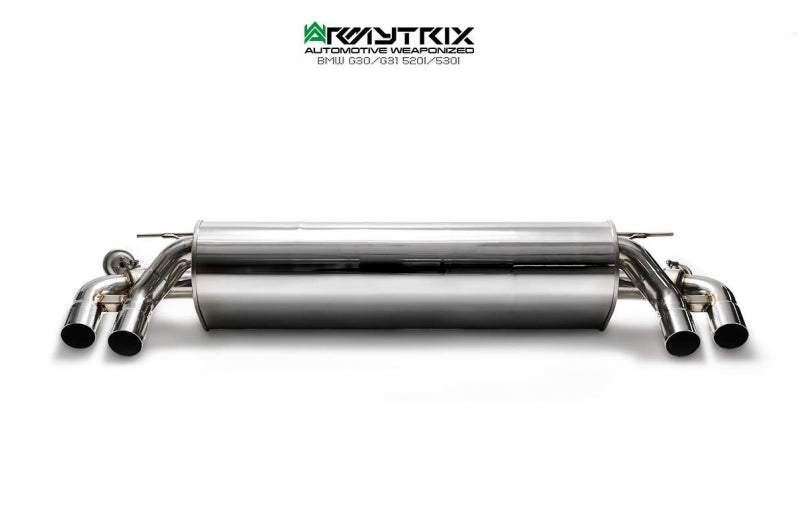 ARMYTRIX Stainless Steel Valvetronic Catback Exhaust System Quad Carbon Tips BMW 520i | 530i G3X 17-20