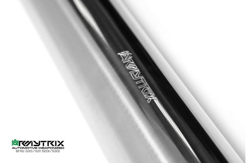 ARMYTRIX Stainless Steel Valvetronic Catback Exhaust System Quad Matte Black Tips BMW 550i G30 | G31 17-20