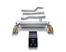 ARMYTRIX Stainless Steel Valvetronic Catback Exhaust System Quad Gold Tips BMW 540i G30 | G31 17-20