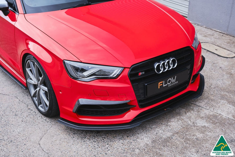 Audi S3 8V Sedan Pre-Facelift Front Lip Splitter V3 & Mounting Brace