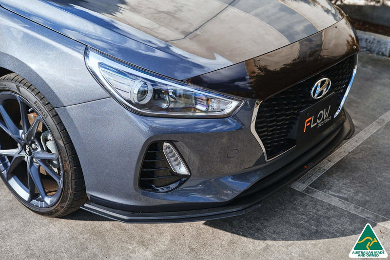 Hyundai i30 Hatch PD1, PD2 2018-2020 Front Lip Splitter & Mounting Brace