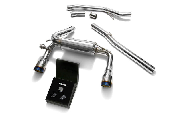 ARMYTRIX Stainless Steel Exhaust System Dual Titanium Tips Ford Focus RS MKII 16-19