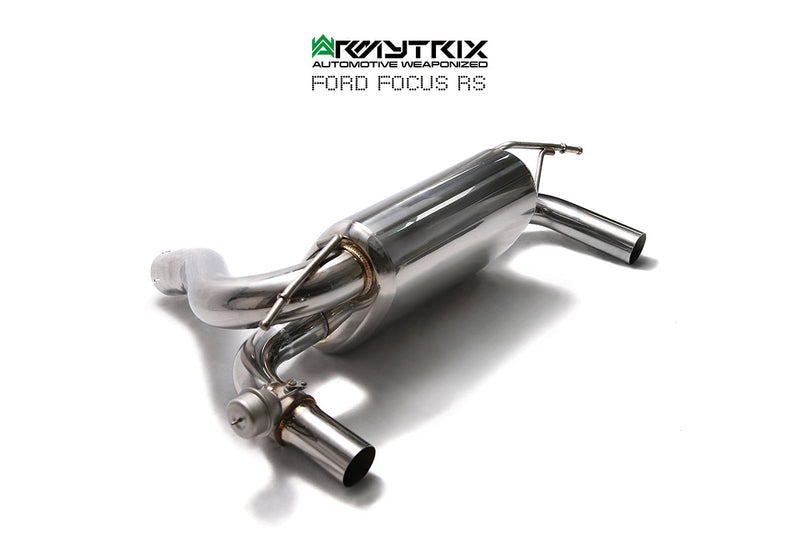 ARMYTRIX Stainless Steel Exhaust System Dual Titanium Tips Ford Focus RS MKII 16-19