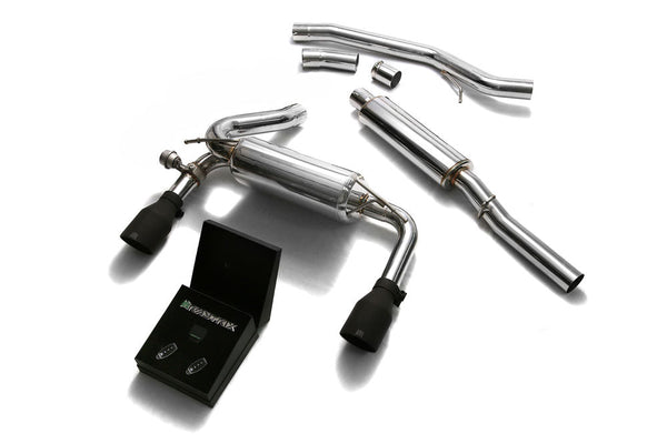 ARMYTRIX Stainless Steel Exhaust System Dual Matte Black Ford Focus RS MKII 16-19