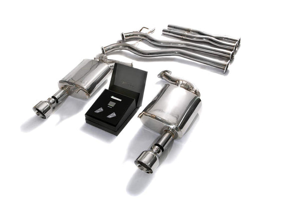 ARMYTRIX Stainless Steel Valvetronic Catback Exhaust System Dual Chrome Silver Tips Ford Mustang GT Coyote 5.0L V8 15-20