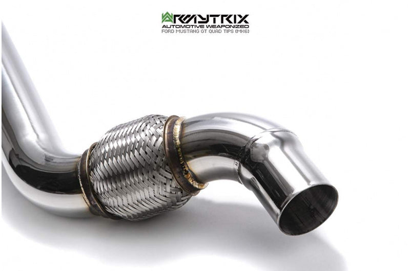 ARMYTRIX High-Flow Performance Race Pipe w/Cat-Simulator Ford Mustang GT Coyote 5.0L V8 18-20