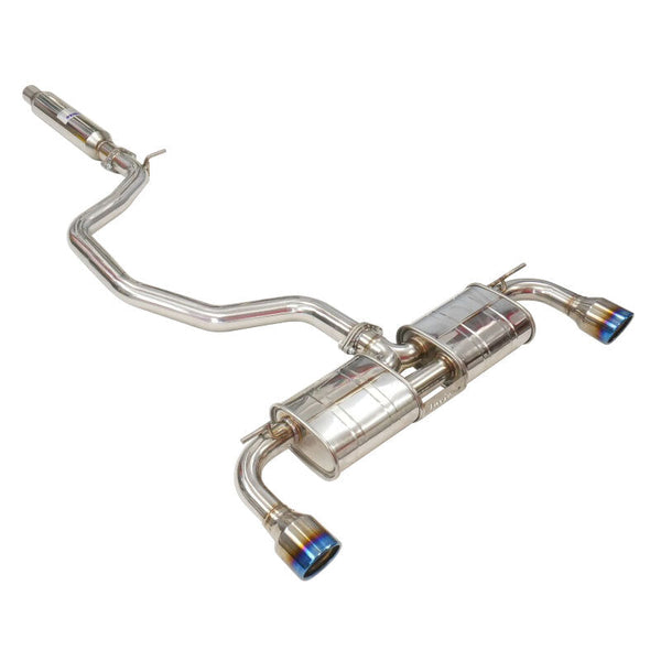 R400 Cat Back Exhaust w/Round Ti Rolled Tips - Volkswagen Golf GTI MK7 14-17