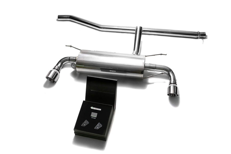 ARMYTRIX Stainless Steel Valvetronic Catback Exhaust System Dual Chrome Silver Tips Range Rover Evoque Pure | SE 12-19