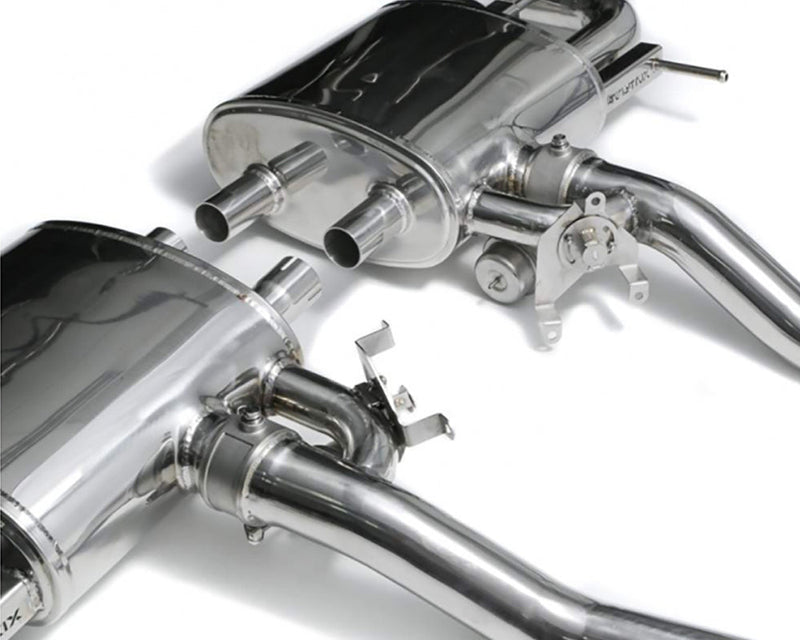 ARMYTRIX Stainless Steel Valvetronic Exhaust System Quad Chrome Silver Tips Lexus LC500 5.0L V8 2017+