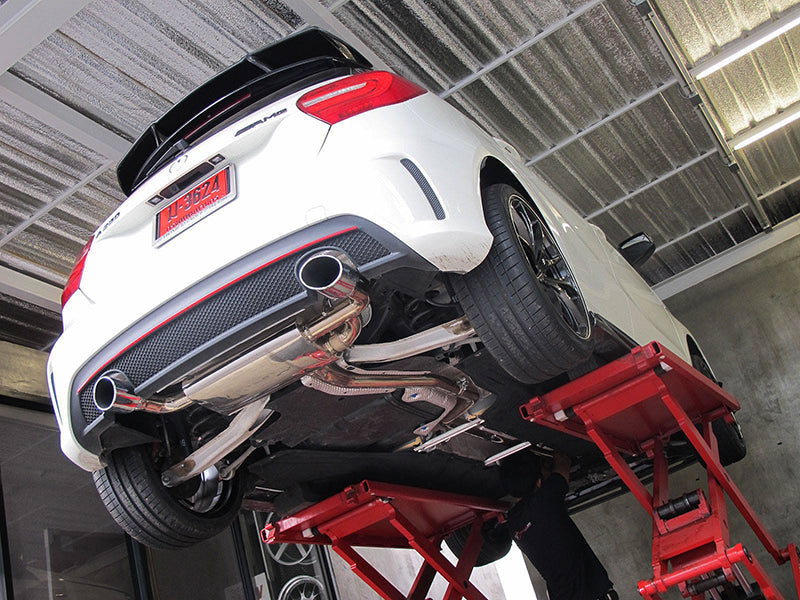 ARMYTRIX Stainless Steel Valvetronic Catback Exhaust System Dual Chrome Silver Tips Mercedes-Benz CLA-Class C117 14-18