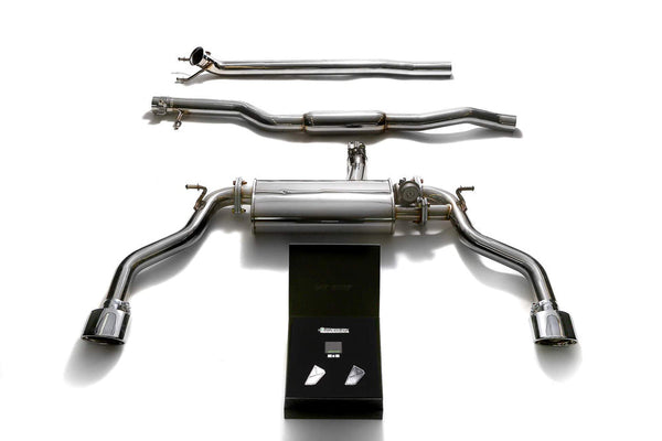 ARMYTRIX Stainless Steel Valvetronic Catback Exhaust System Dual Chrome Silver Tips Mercedes-Benz CLA250 4WD C117 14-18