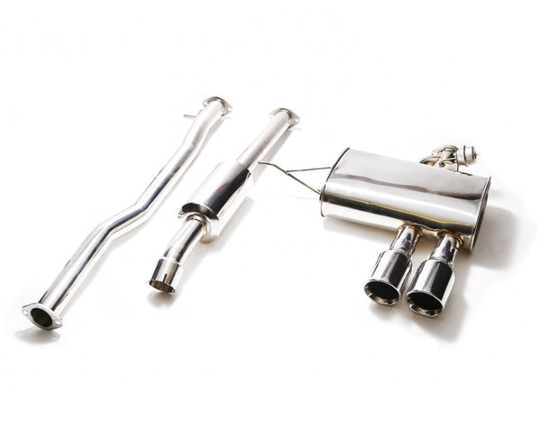 ARMYTRIX Stainless Steel Valvetronic Catback Exhaust System Dual Chrome Silver Tips Mini Cooper S F55 15-20