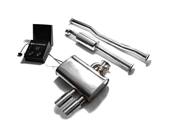 ARMYTRIX Stainless Steel Valvetronic Exhaust System Dual Chrome Silver Mini Cooper S F 55 14-20