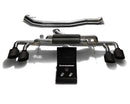 ARMYTRIX Titanium Valvetronic Catback Exhaust 90mm System Quad Matte Black Tips Nissan GT-R R35 09-20