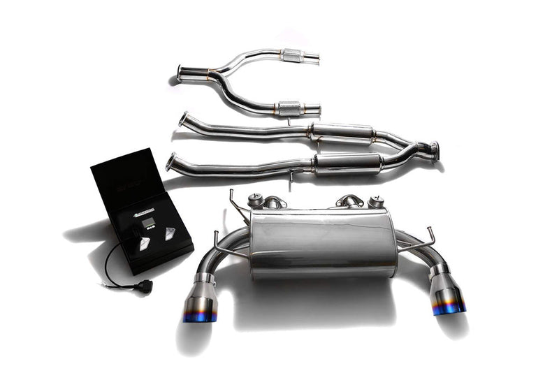 ARMYTRIX Stainless Steel Valvetronic Catback Exhaust Dual Blue Coated Tips Nissan 370Z 09-20