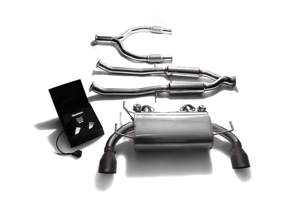 ARMYTRIX Stainless Steel Valvetronic Catback Exhaust System Dual Matte Black Tips Nissan 370Z 09-20