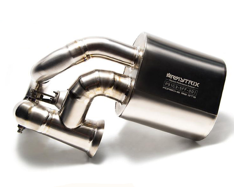 ARMYTRIX Stainless Steel Valvetronic Exhaust System Dual Chrome Silver Tips Porsche 991 GT3 | GT3 RS 14-16