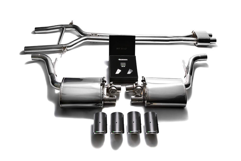 ARMYTRIX Stainless Steel Valvetronic Exhaust System Quad Matte Carbon Porsche 970 Panamera | S | GTS 10-13