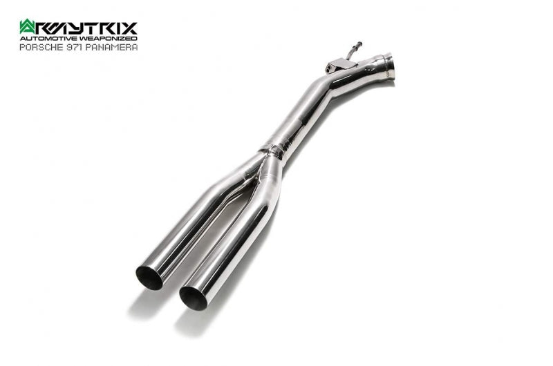 ARMYTRIX Stainless Steel Valvetronic Catback Exhaust System Quad Matte Black Tips Porsche 971 Panamera 17-20