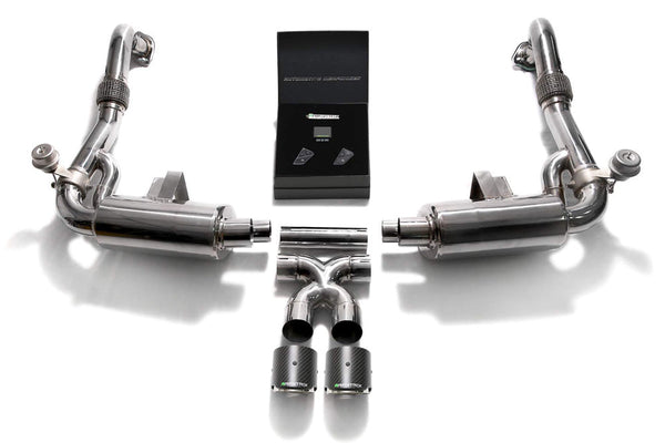 ARMYTRIX Stainless Steel Valvetronic Exhaust System Dual Carbon Tips Porsche 718 Boxster | Cayman 17-20