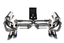 ARMYTRIX Stainless Steel Valvetronic Exhaust System Quad Blue Coated Tips Porsche 991 Carrera | S 12-16