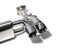 ARMYTRIX Stainless Steel Valvetronic Exhaust System Quad Chrome Silver Tips Porsche 991 Turbo | Turbo S 14-16