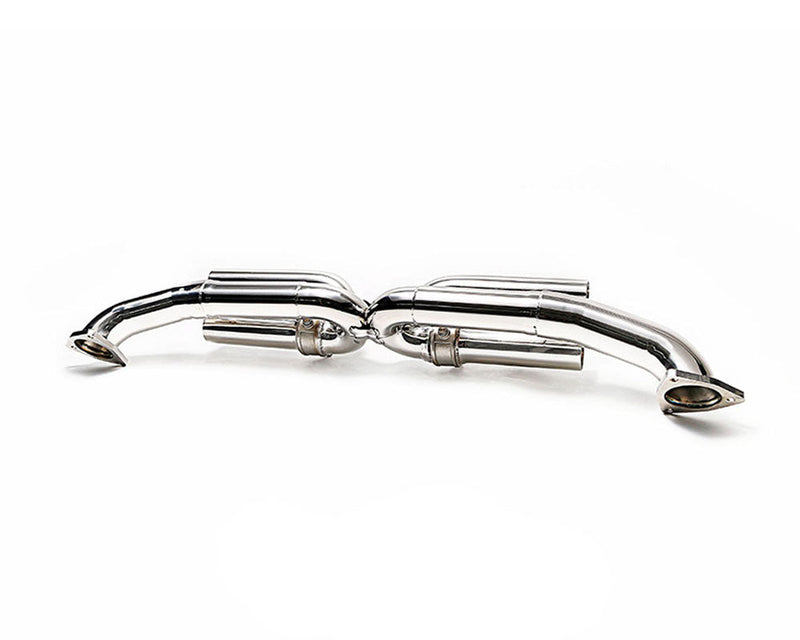 ARMYTRIX Stainless Steel Valvetronic Exhaust System Quad Matte Black Tips Porsche 991.2 Turbo