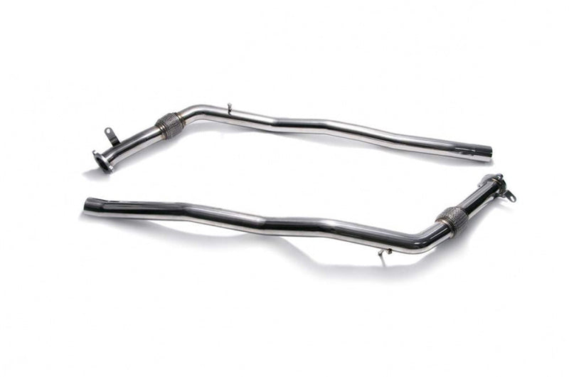 ARMYTRIX Stainless Steel Valvetronic Catback Exhaust System Quad Chrome Silver Tips Porsche Cayenne S 2.9L V6 TT 19-20