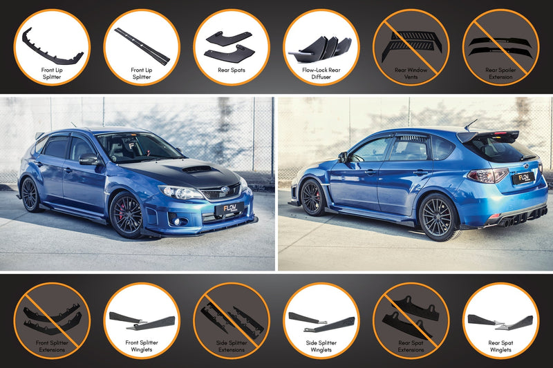 Subaru Impreza WRX / STI G3 Hatch Facelift Full Lip Splitter Set